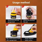 Arenzza leather repair cream liquid shoe polish in a tube, designed for restoring and polishing leather footwear and accessories.