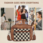 Vintage Arenzza handheld shoulder bag with stylish design, featuring a compact leather exterior and adjustable strap.