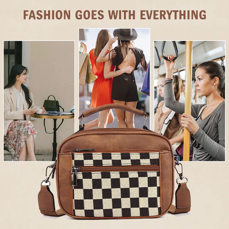 Vintage Arenzza handheld shoulder bag with stylish design, featuring a compact leather exterior and adjustable strap.