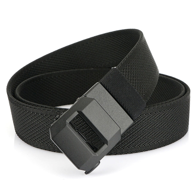 Men's Arenzza EDC nylon tactical belt with adjustable strap and metal buckle, designed for outdoor and everyday carry.