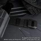 A men's Arenzza EDC nylon tactical belt with sturdy buckle and adjustable strap, suitable for everyday carry and outdoor use.