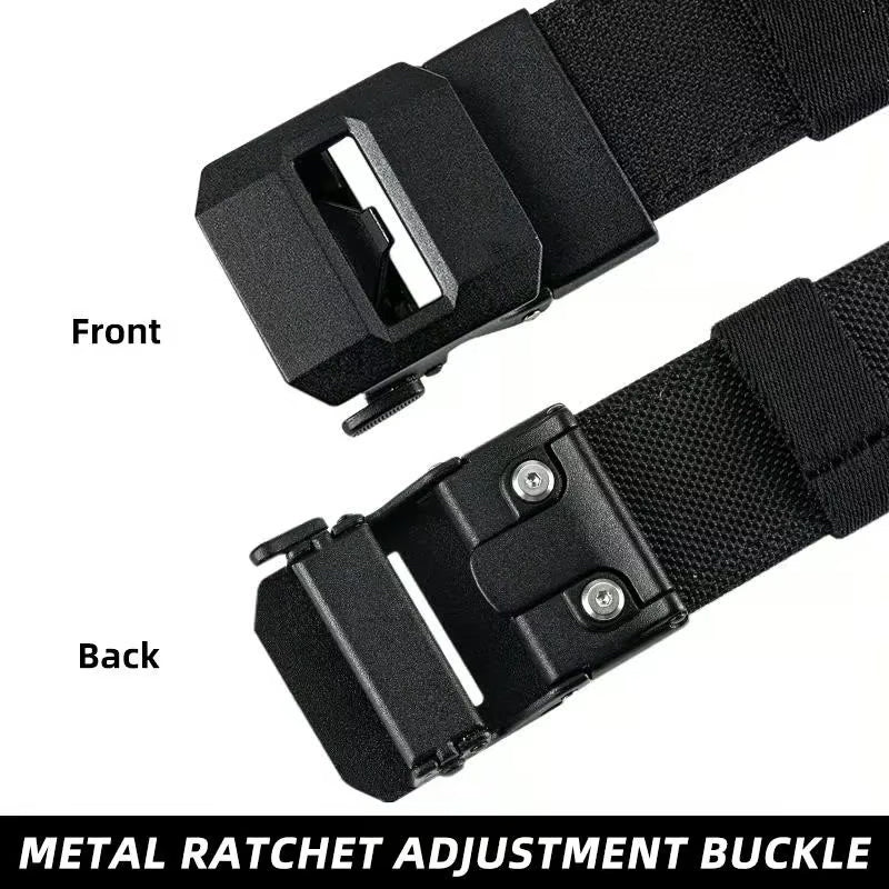 Men’s Arenzza EDC nylon tactical belt with adjustable buckle and durable design, suitable for everyday carry and outdoor activities.