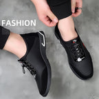 Men's Arenzza slip-on shoes with lightweight, breathable fabric, shown on a model's feet, perfect for casual or everyday wear
