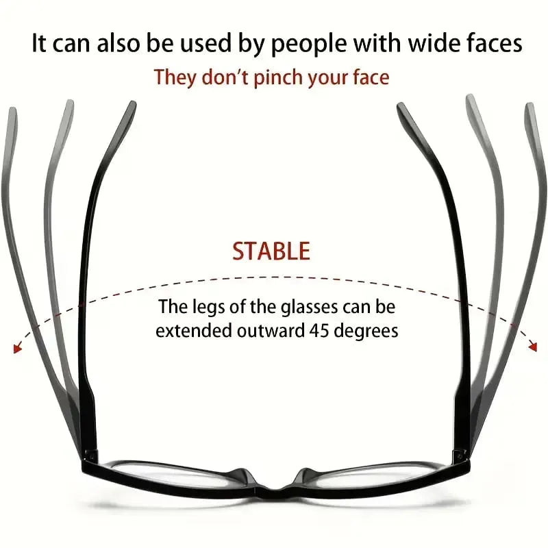A pair of ultra-lightweight geometric shape reading glasses by Arenzza, featuring a modern design and clear lenses.