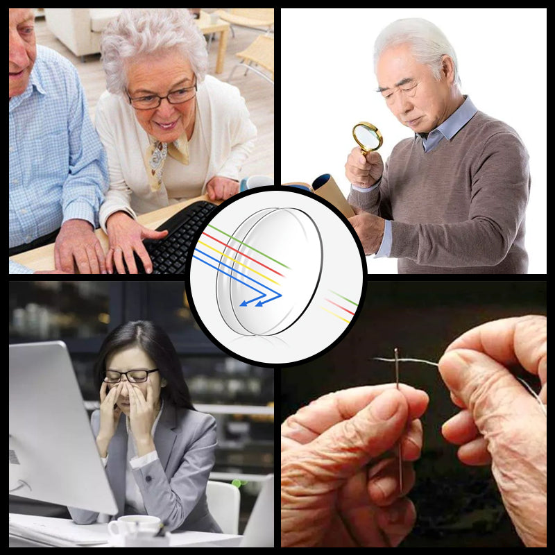 A pair of ultra-lightweight geometric shape reading glasses from Arenzza, featuring modern design and clear lenses.