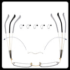 A pair of ultra-lightweight geometric shape reading glasses by Arenzza with clear lenses and stylish frame design.