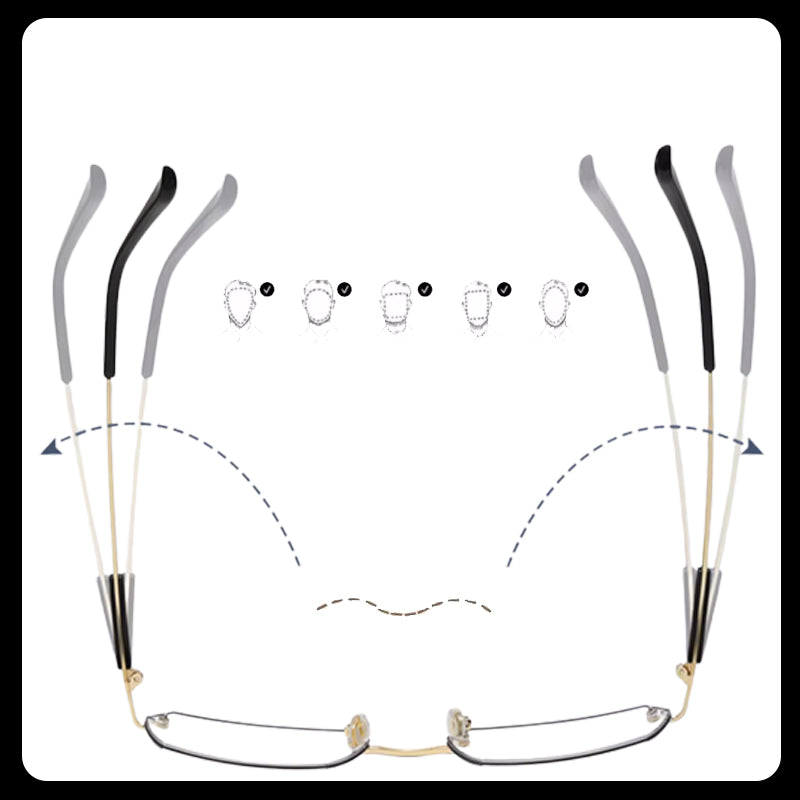 A pair of ultra-lightweight geometric shape reading glasses by Arenzza with clear lenses and stylish frame design.