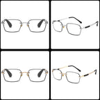 A pair of lightweight geometric shape reading glasses by Arenzza, featuring clear lenses and a modern design.