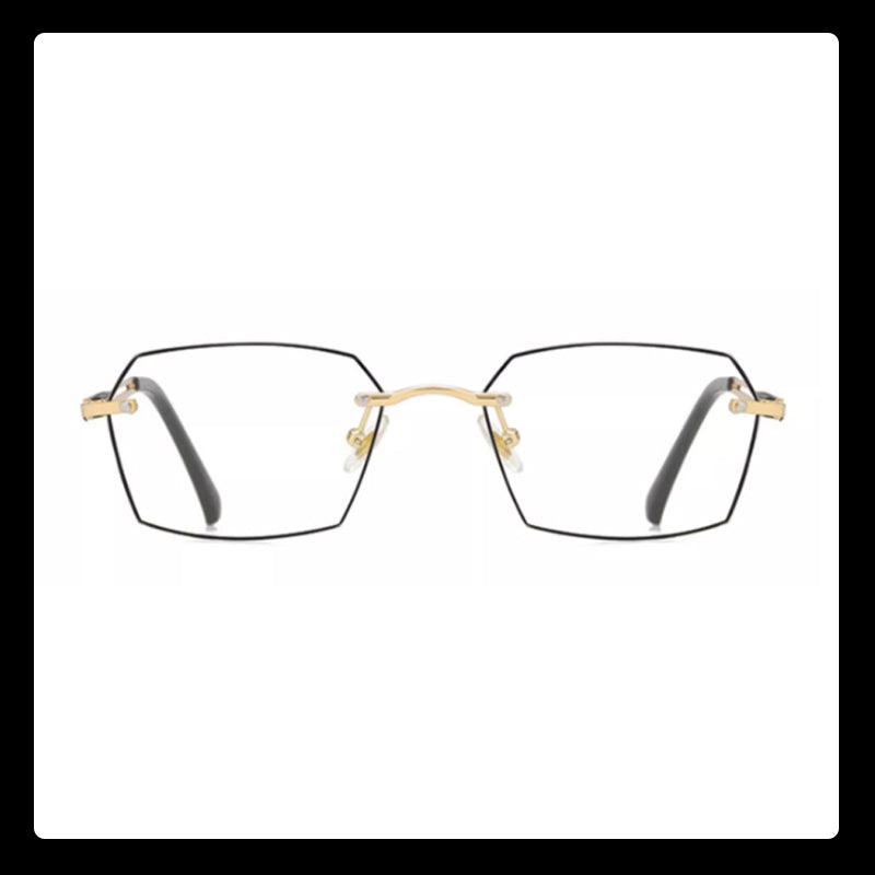 Arenzza ultra-lightweight geometric shape reading glasses with clear lenses, stylish design, and slim frame for comfortable wear.