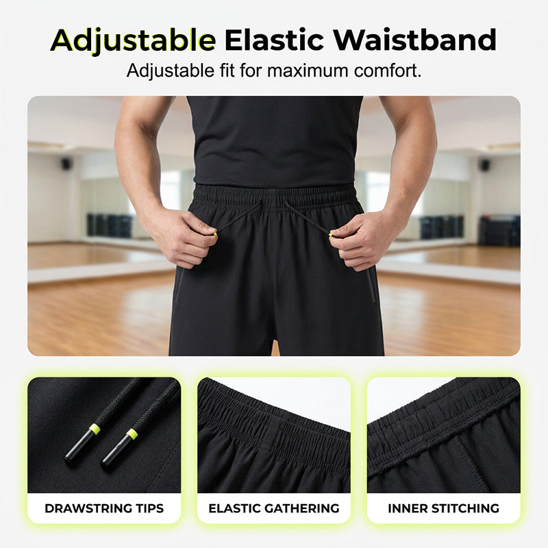 A pair of men's quick-dry sports shorts from Arenzza, featuring a lightweight design suitable for summer workouts.