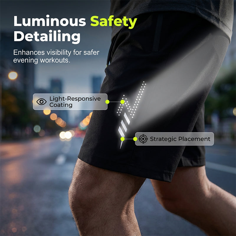 A pair of men's summer quick-dry sports shorts by Arenzza, featuring lightweight fabric and a comfortable fit for active wear.