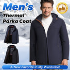 A men's thermal thick hooded parka coat by Arenzza, designed for warmth, featuring a cozy hood and insulated fabric.