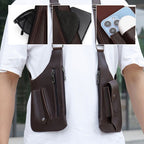 Arenzza outdoor tactical bag with double shoulder straps and multiple pockets, designed for anti-theft and outdoor activities.
