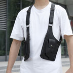 Arenzza tactical outdoor bag with double shoulder straps, multiple pockets, and anti-theft design for travel and outdoor activities.