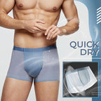 A men's underwear set with breathable briefs and boxer shorts made of 3D ice silk by Arenzza, showing comfortable, lightweight fabric.