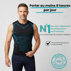 Aarenzza Ionic Shaping Vest, sleeveless body contouring compression clothing with cooling fabric, shown on a model.