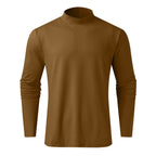 Men's high neck slim fit T-shirt from Arenzza, shown in stretchy, breathable fabric suitable for gym or casual wear.