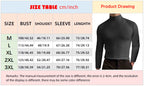 A men's high neck slim fit T-shirt by Arenzza, made of stretchy, breathable fabric, shown in a modern style for gym or casual wear.