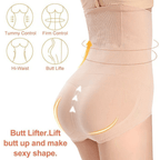 Arenzza high waist tummy control shapewear panties in black, designed to shape and smooth the waist and hips.