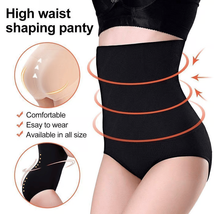 Arenzza high waist tummy control shapewear panties in nude, designed for shaping and smoothing the waist and hips.