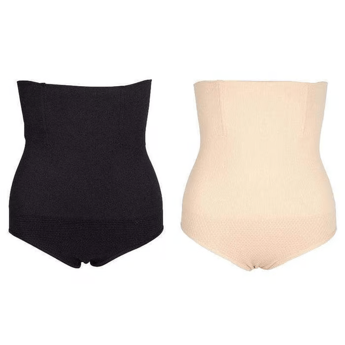 Arenzza high waist tummy control shapewear panties in black, designed to shape and smooth the waist and hips.