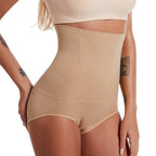 A pair of high waist Arenzza tummy control shapewear panties in black, designed to shape and smooth the waist and hips.