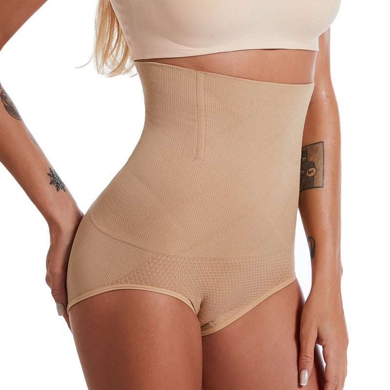 A pair of high waist Arenzza tummy control shapewear panties in black, designed to shape and smooth the waist and hips.