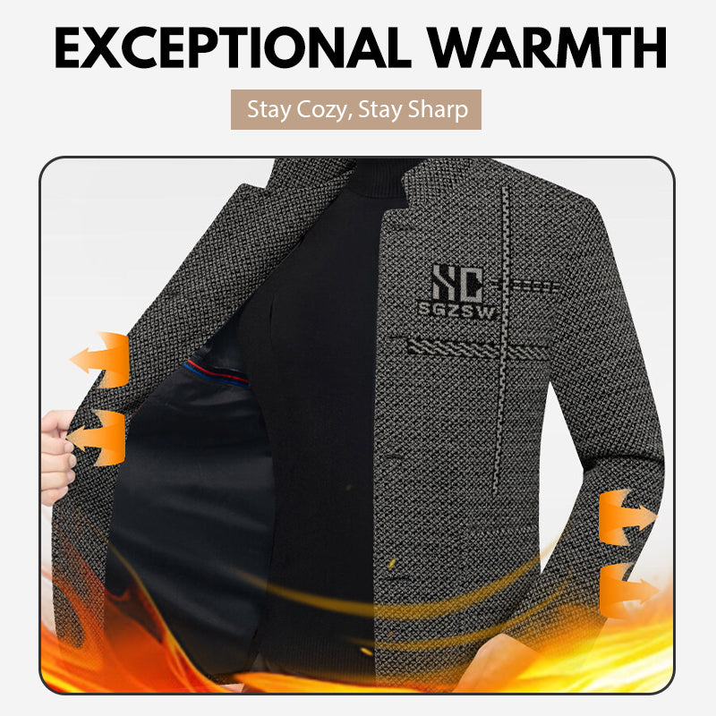 Men's casual warm coat by Arenzza, featuring a cozy, insulated design in a neutral color, perfect for cold weather.