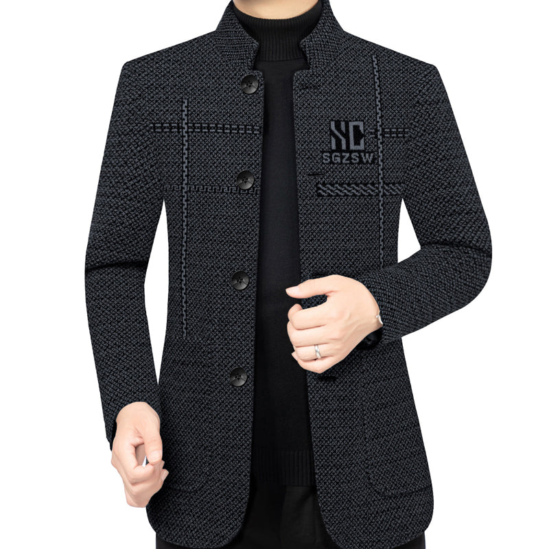 Men's casual warm coat by Arenzza, featuring a stylish winter jacket with a hood and quilted design for cold weather.