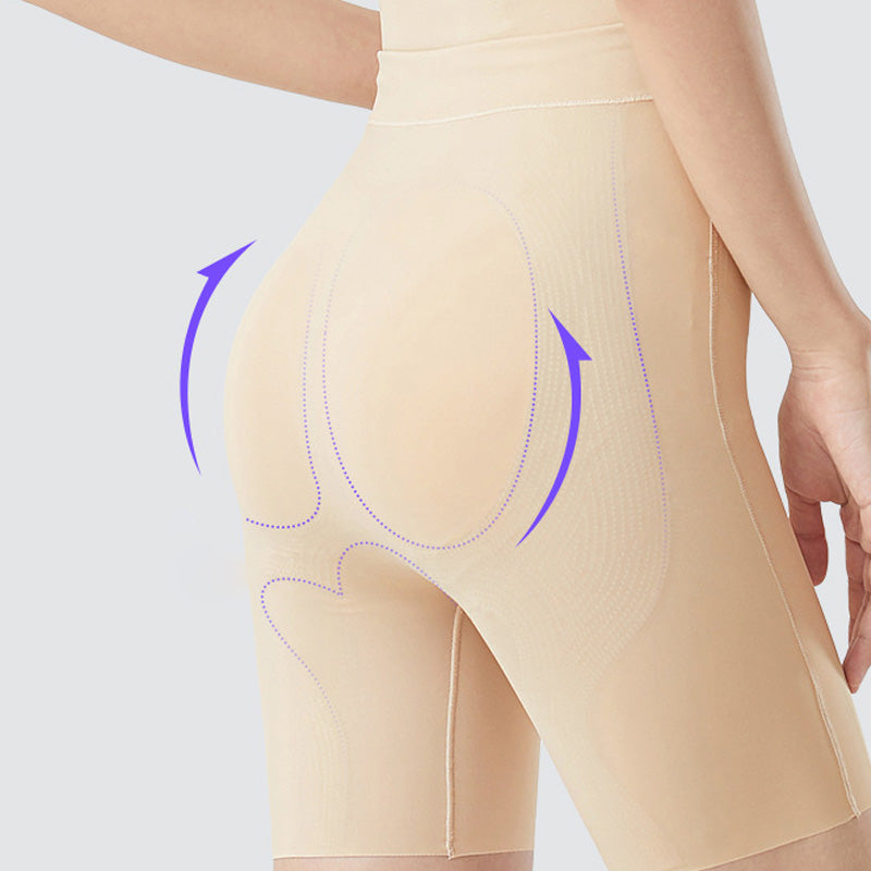 Aarenza Tummy Tuck & Hip Lift Traceless One-piece Shapewear, beige, seamless design, flat under clothing, for shaping and support.