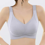 A women's Arenzza seamless wireless plus-size bra with supportive design and smooth fabric, shown on a neutral background.