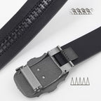 Men's retro Arenzza bull head embossed leather belt with detailed stitching and classic buckle design.