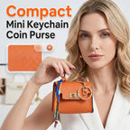 Arenzza mini keychain coin purse in vibrant colors with a compact design, attached to a keyring for easy carrying.