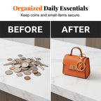 Arenzza mini keychain coin purse in vibrant color with zipper closure, attached to a keyring for easy carrying.