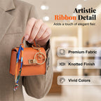 Arenzza mini keychain coin purse in vibrant color, featuring a compact design with a keyring attachment for easy carrying.