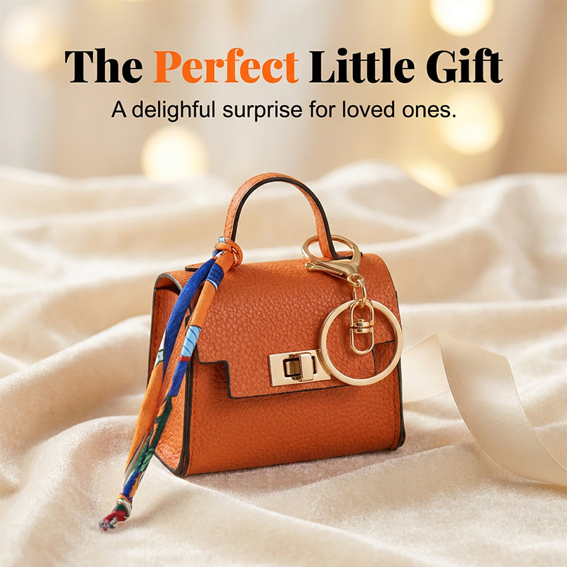 Arenzza mini keychain coin purse in vibrant color with a compact design, perfect for holding coins and small accessories.