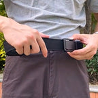 Arenzza tactical belt with quick release metal buckle, durable nylon strap, and adjustable design for outdoor and tactical use.