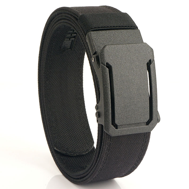 Arenzza tactical belt with quick release metal buckle, featuring durable strap and secure fastening for outdoor or tactical wear.