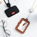 Arenzza retractable ID badge holder with lanyard, clear plastic card sleeve, and adjustable strap for easy badge display.