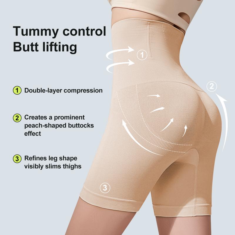 A woman wearing Arenzza women's tummy control and butt-lifting shapewear, showcasing a smooth, fitted silhouette.