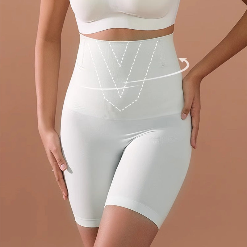 Aarenzza women's tummy control and butt-lifting shapewear worn under clothing, showing smooth, sculpted silhouette and high waist design.