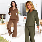 Aarenzza women's casual sweatsuit set featuring a soft, breathable fabric in a relaxed fit, perfect for lounge or sporty wear.