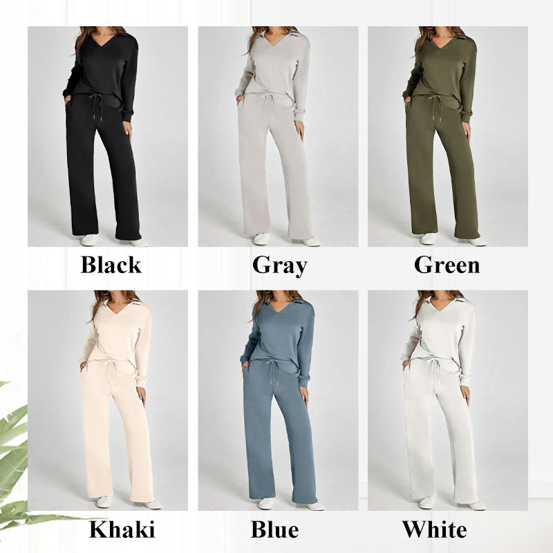 A women’s casual sweatsuit set by Arenzza featuring a soft, breathable fabric with a relaxed fit, ideal for lounge or sport.