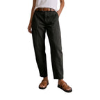 A pair of Arenzza women's high-waist tapered utility pants with practical pockets, slim fit, and wrinkle-resistant fabric.