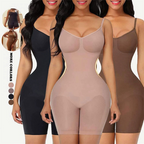 Aarenza butt lifting tummy control bodysuit shapewear in black, designed to enhance curves and provide tummy support.