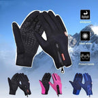 Arenzza touchscreen-friendly thermal gloves for cycling, running, and driving, shown in black with soft lining and grip palms.