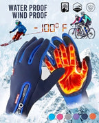 Arenzza touchscreen-friendly thermal gloves for cycling, running, and driving, showing warm, insulated fabric with grip palms.