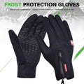 Arenzza touchscreen-friendly thermal gloves for cycling, running, and driving, showing the warm, insulated fabric and grip palms.