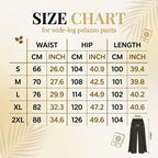 A woman wearing Arenzza's flowing chiffon wide-leg pants, showcasing their chic and comfortable design for stylish occasions.