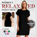 Aarenza women's relaxed pocket dress in soft fabric, featuring a comfortable fit and stylish design, perfect for casual wear.